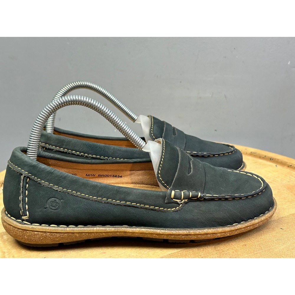 Born Loafers Womens 8.5 Dark Leather Penny Handcrafted BR0013434 Slip On - Picture 6 of 11